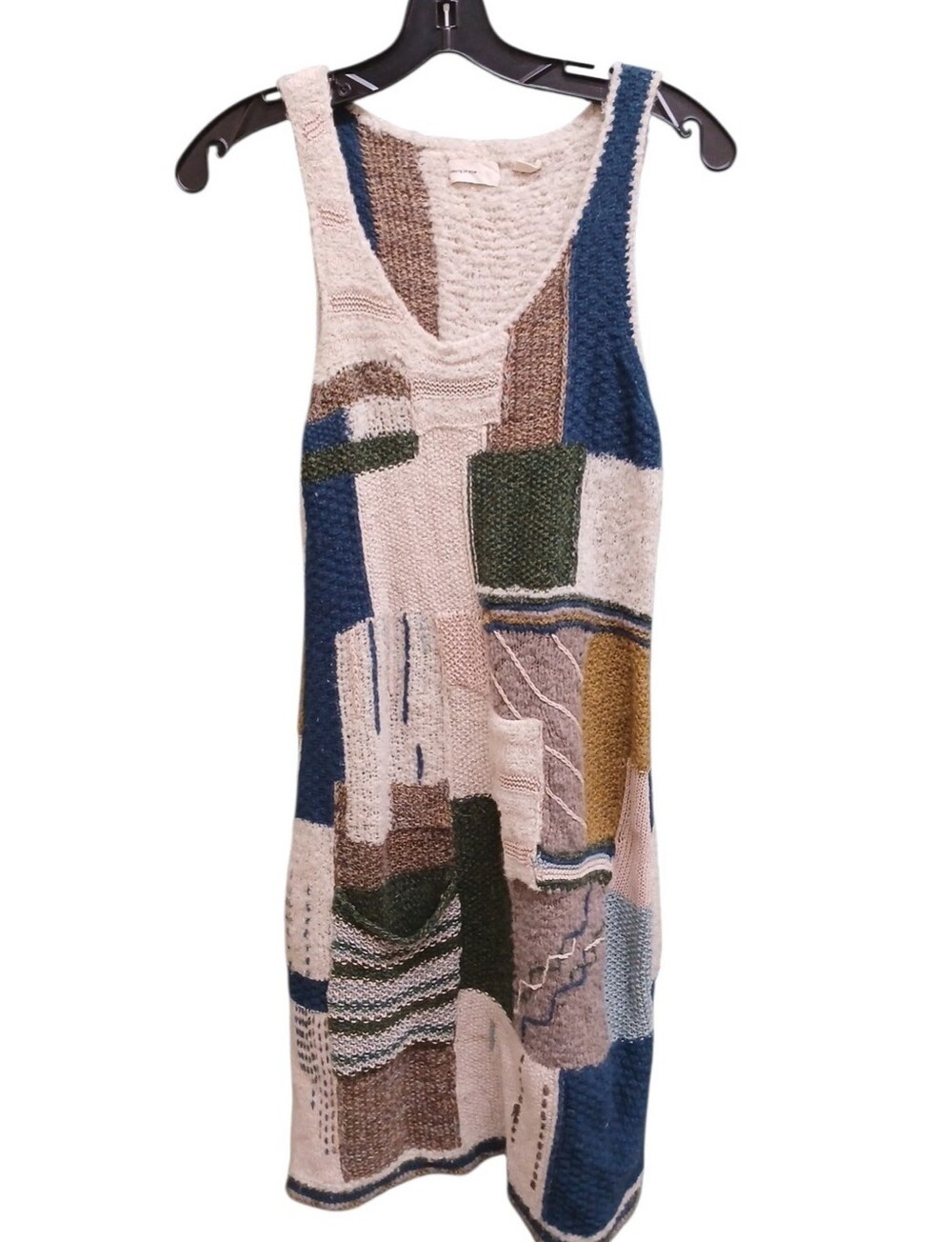 Multicolor Patchwork Knit Tank Dress - Casual Summer Style